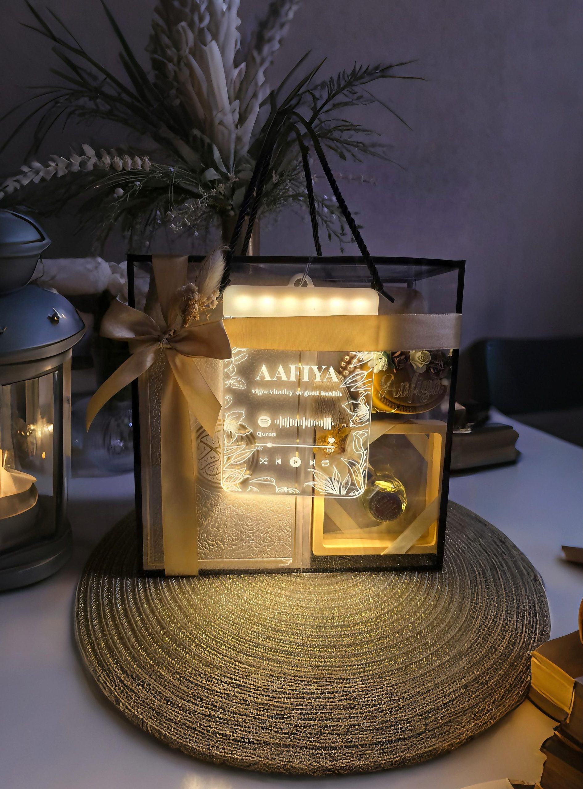 Gift Hamper with Spotify Custom LED & Perfume Edition Frame in Sharjah