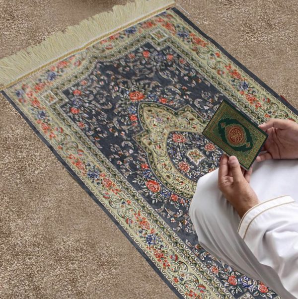 Sundus Luxury Madinah Prayer Mat - Grey