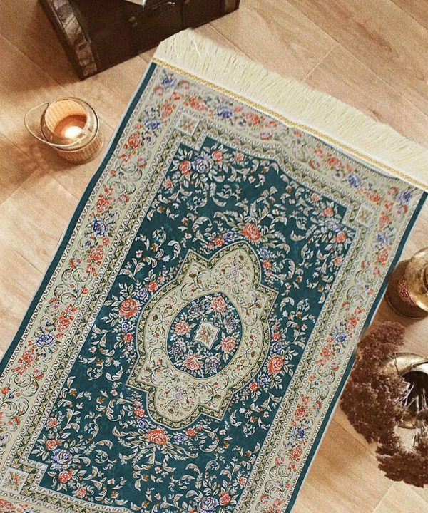 Sundus Luxury Madinah Prayer Mat - Green