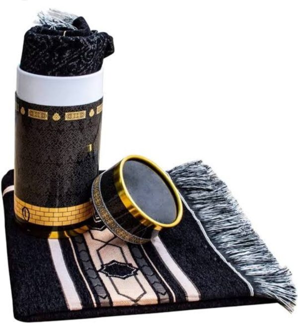 Luxury Woven Turkish Prayer Rug-Black