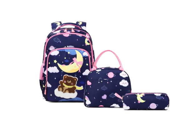 Moon Bear School Bag Set-Pink