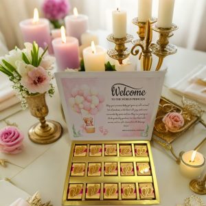Personalized Newborn Baby Girl Chocolates Gift Box