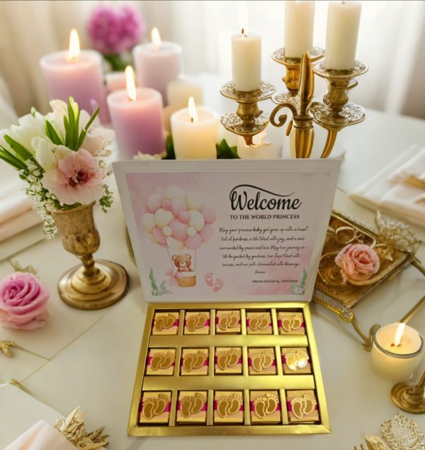 Newborn-Chocolates-Box-Gift Personalized Newborn Baby Girl Chocolates Gift Box