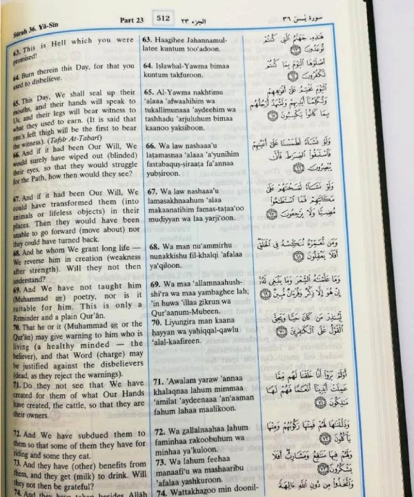 The Noble Quran - Transliteration In Roman Script