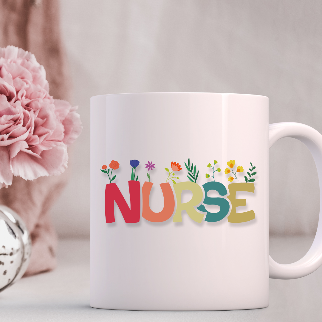 Nurse Floral Mug - Flowers gift from ZAYOSHE in Maleha Street, Sharjah, UAE - image 3