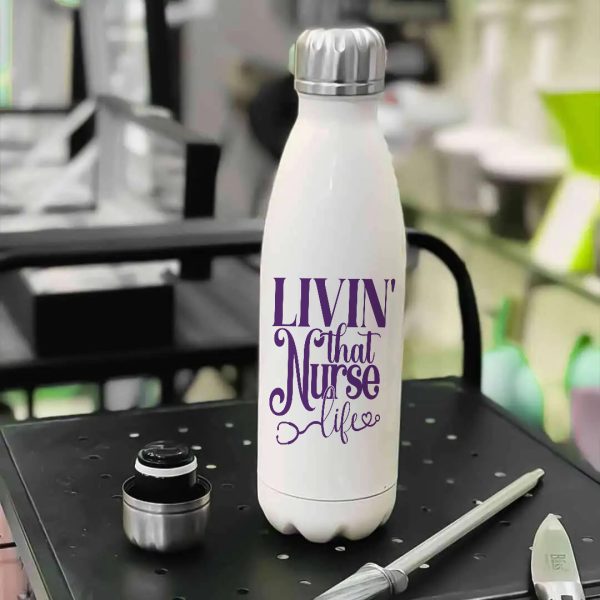 Nurse Life Stainless Steel Water Bottle