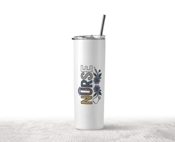 Nurse-Stainless-Steel-Tumbler-–-Floral-Design-1-scaled Nurse Stainless Steel Tumbler – Floral Design