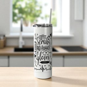 Nurse Stainless Steel Tumbler – Pattern Design