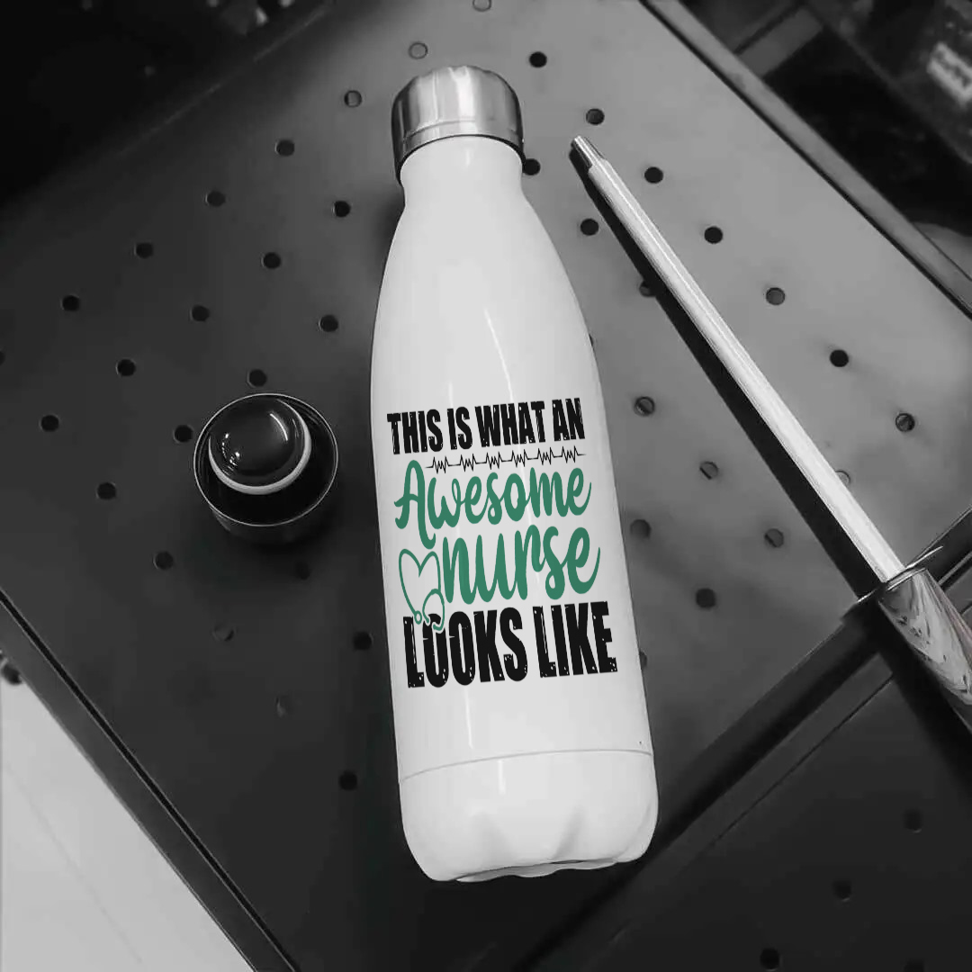 Nurse Stainless Steel Water Bottle – Quote Design - Drinkware gift from ZAYOSHE in Maleha Street, Sharjah, UAE - image 2