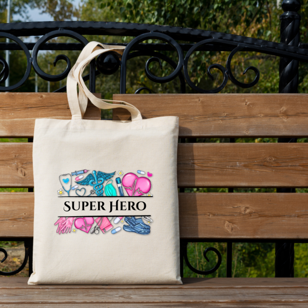Nurse Superhero Tote Bag