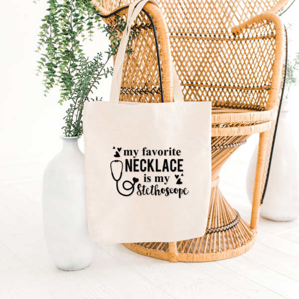 Nurse Tote Bag – Stethoscope Vibes