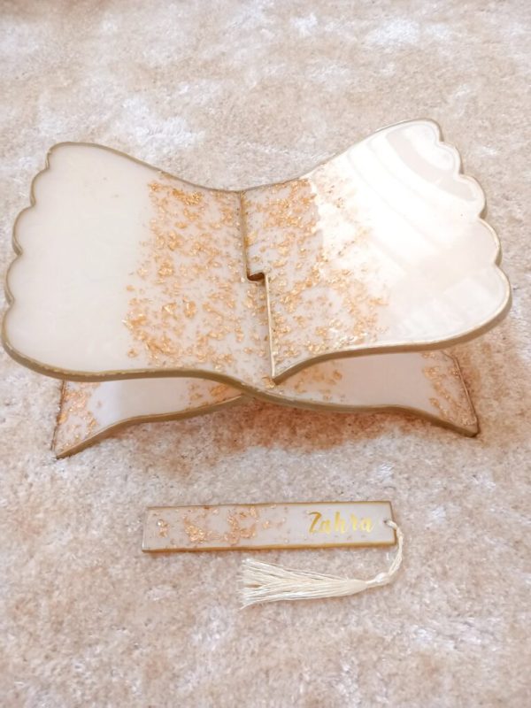 Premium Resin Quran Stand and Bookmark
