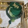 Pearl Tasbeeh With Personalized Case - Green