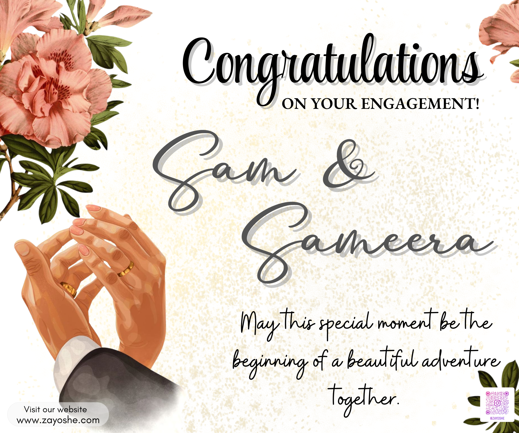 Personalised Engagement Congratulations Gift Box - Gift Sets gift from ZAYOSHE in Maleha Street, Sharjah, UAE - image 3