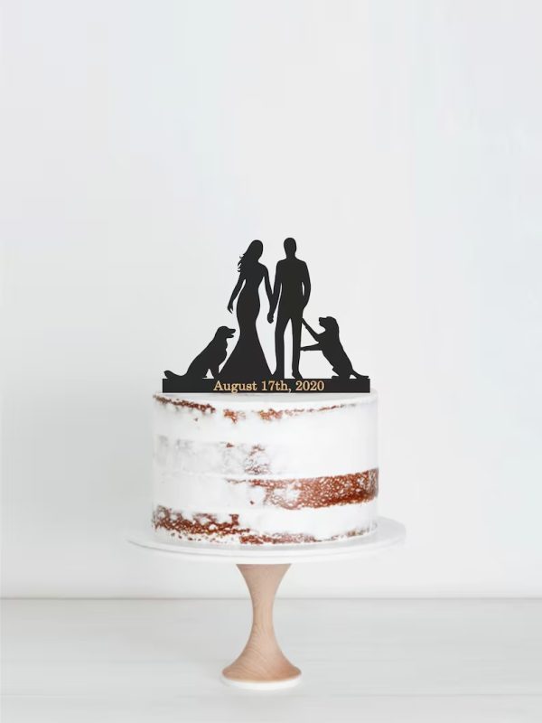 Personalized Bride & Groom Acrylic Cake Topper