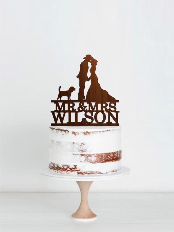 Personalized Bride & Groom Acrylic Cake Topper