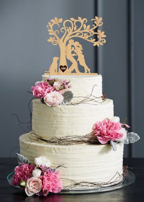 Personalized Bride & Groom Acrylic Cake Topper