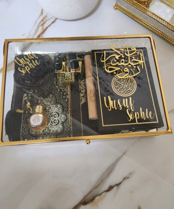 Personalized Islamic Wedding Gift Set - Black