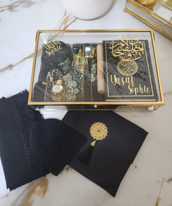 Personalized Islamic Wedding Gift Set - Black