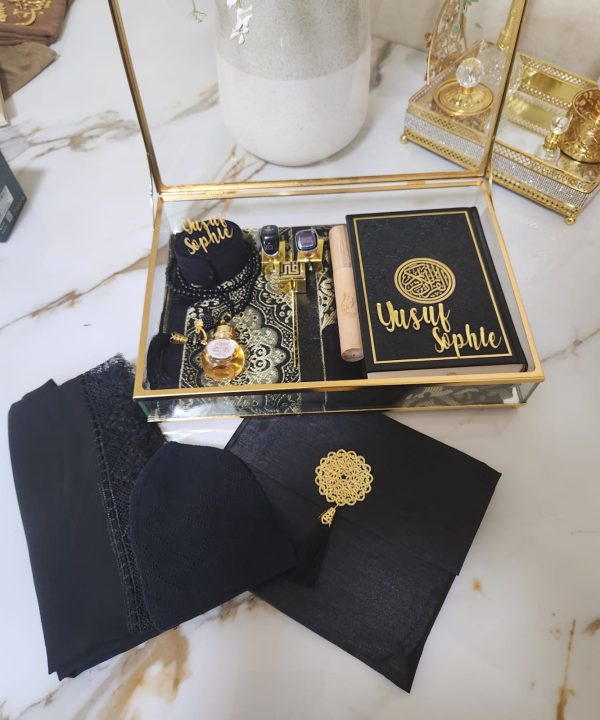 Personalized Islamic Wedding Gift Set - Black