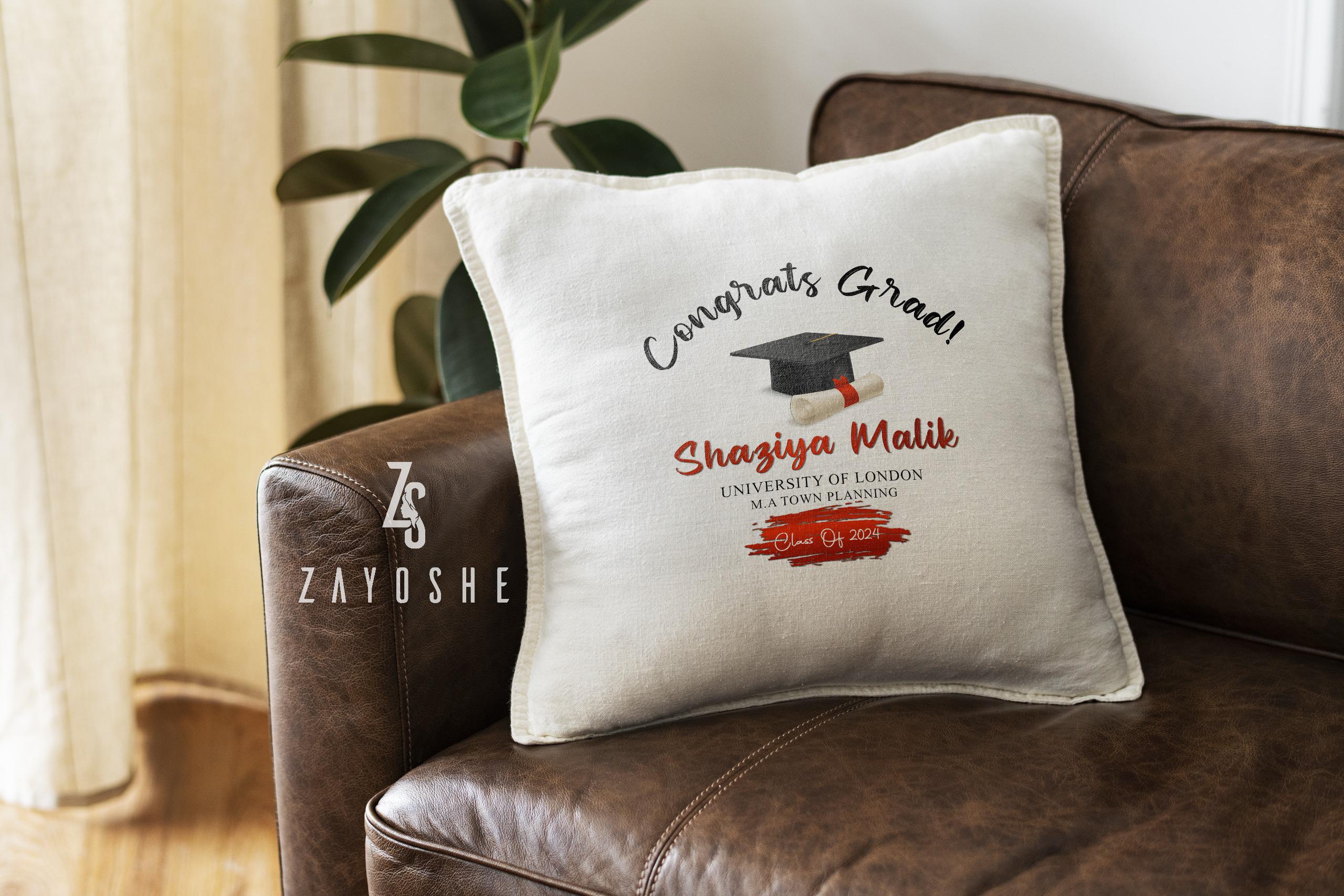 Congrats Graduation Personalized Cushion - Gifts gift from ZAYOSHE in Maleha Street, Sharjah, UAE