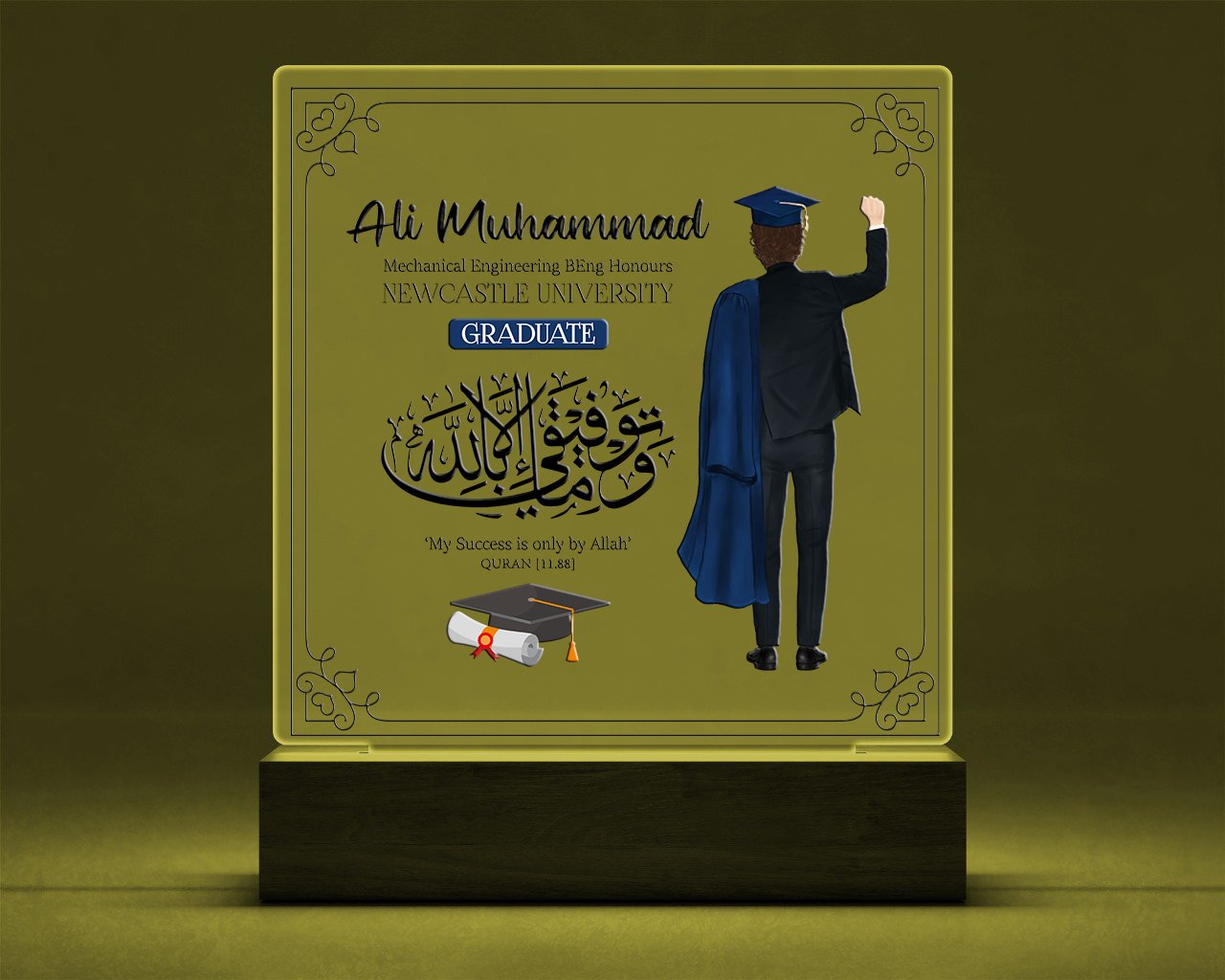 Personalized Graduation LED Lamp Night Light - Gifts gift from ZAYOSHE in Maleha Street, Sharjah, UAE - image 3