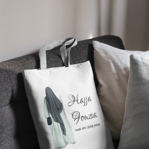 Personalized Hajj Mubarak Tote Bag