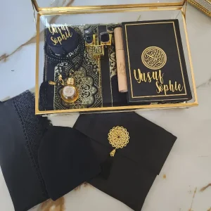 Personalized Islamic Wedding Gift Set - Black