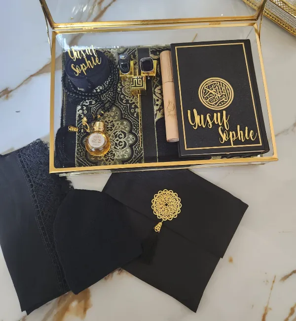 Personalized Islamic Wedding Gift Set - Black