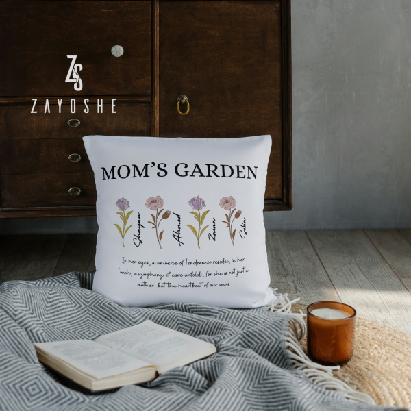 Personalized-Moms-Garden-Pillow Personalized Mom's Garden Pillow