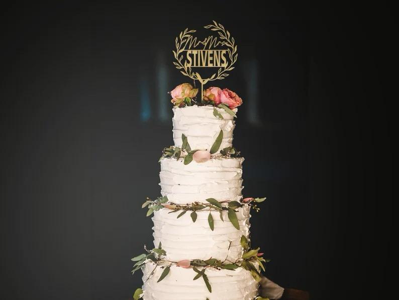 Personalized Mr & Mrs Wedding Cake Topper - Cakes gift from ZAYOSHE in Maleha Street, Sharjah, UAE
