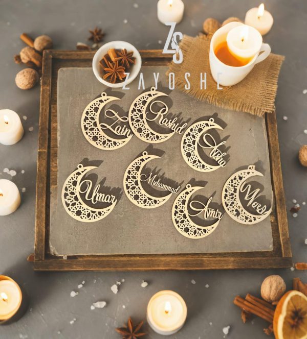 Personalized Ramadan Moon Decoration-5 pieces
