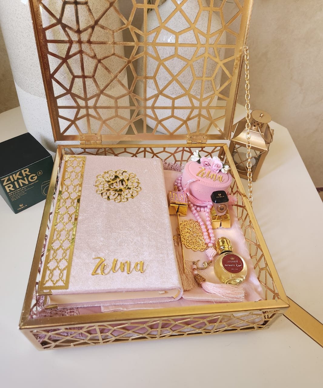 Personalized Royal Islamic Gift Box For Her – Pink - Gift Sets gift from ZAYOSHE in Maleha Street, Sharjah, UAE - image 4