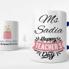 Personalized Teacher Day Mug with Name and Message