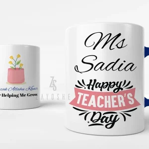 Personalized Teacher Day Mug with Name and Message