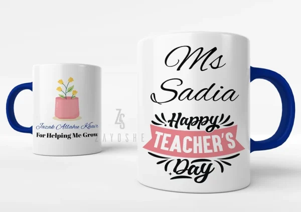 Personalized Teacher Day Mug with Name and Message