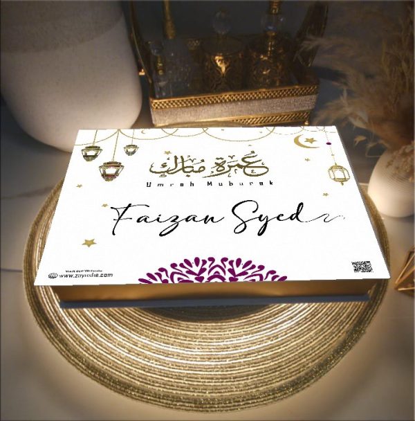 Personalized Umrah Mubarak Chocolate Box
