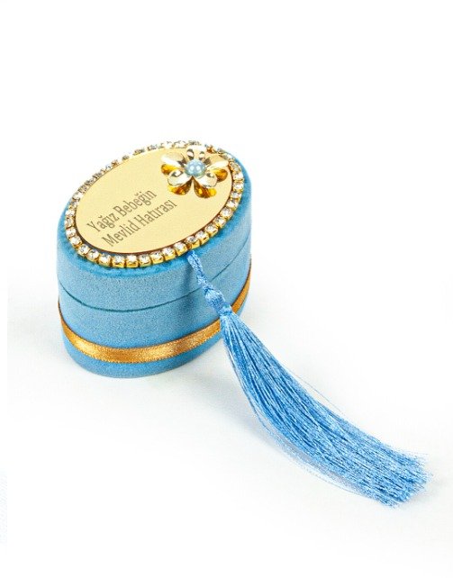 Personalized-Velvet-Tasbeeh-Box-Ramadan-Favor-Light-Blue Personalized Velvet Tasbeeh Box Favors-Light Blue