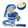 Personalized Velvet Tasbeeh Box Favors - Navy Blue