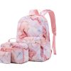 Pink Marble School Bag Set
