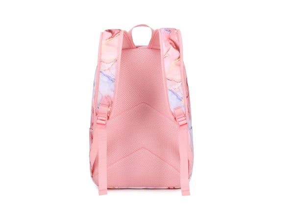Pink Marble School Bag Set