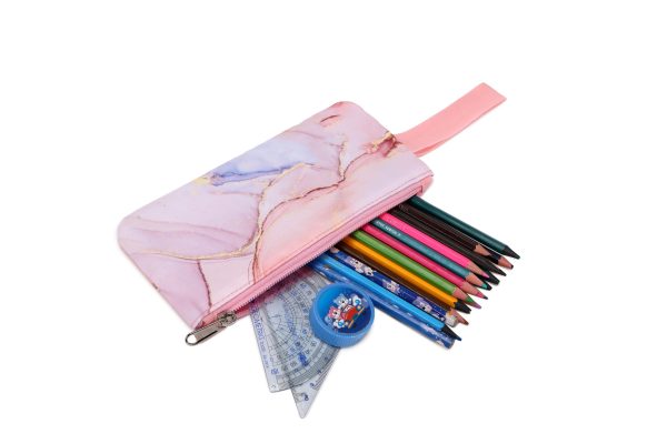 Pink Marble School Bag Set