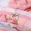 Pink Marble School Bag Set