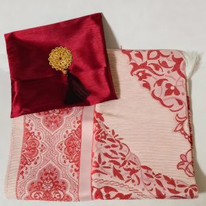 Prayer Rug With Pouch - Maroon