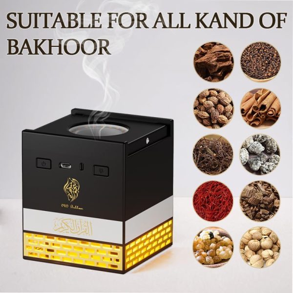 Qomkky Muslim Kaaba Quran Speaker and Bakhoor