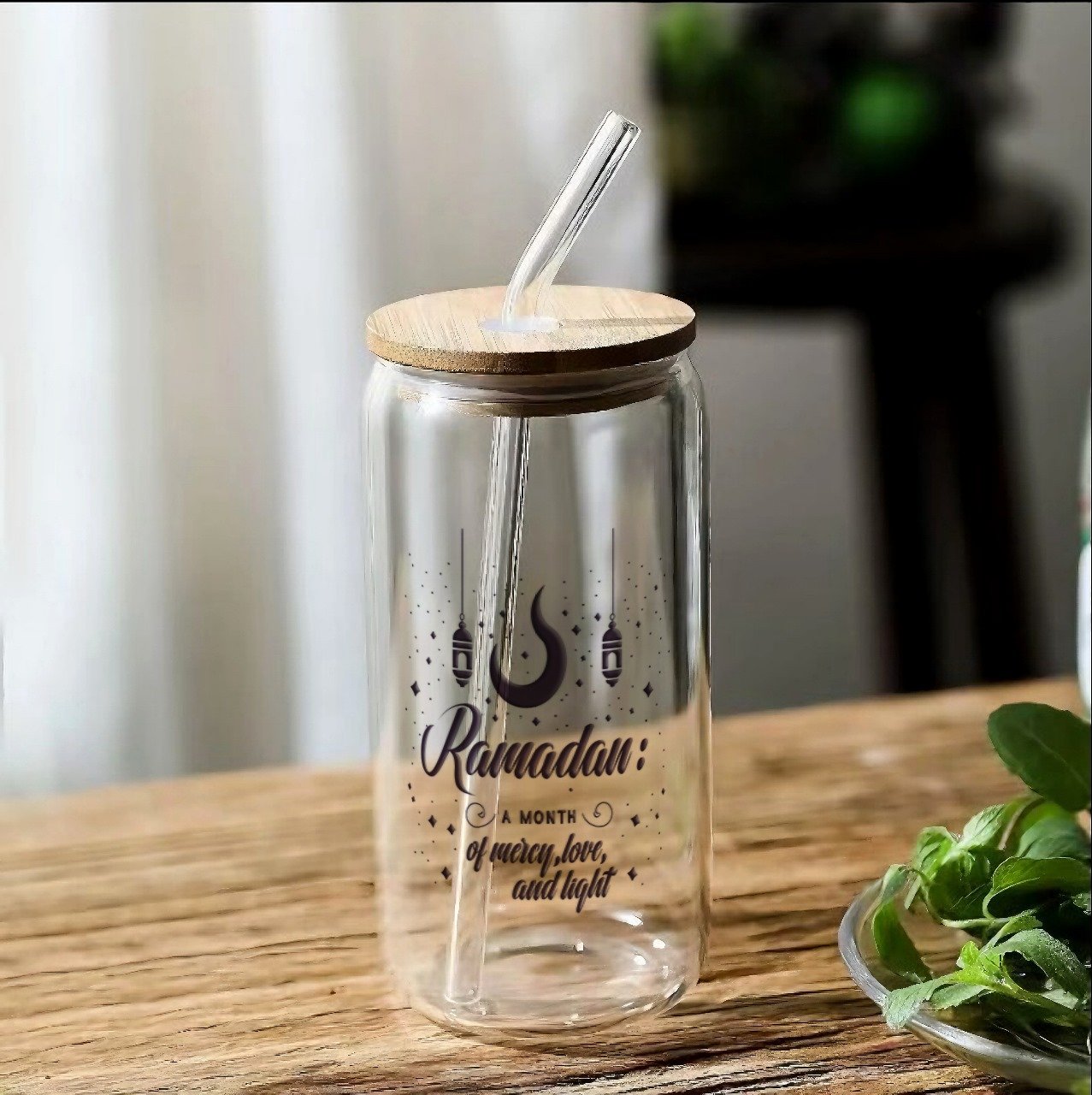 Ramadan Blessing Glass Tumbler - Drinkware gift from ZAYOSHE in Maleha Street, Sharjah, UAE