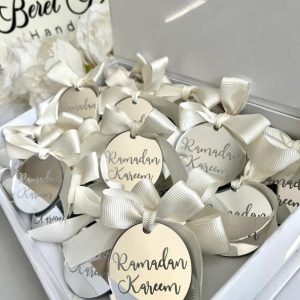 Ramadan Kareem Acrylic Mirror Tags-12 pieces