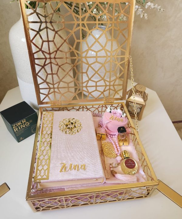 Personalized Royal Islamic Gift Box For Her - Pink