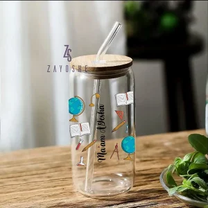 Teacher Custom Glass Cup 16oz