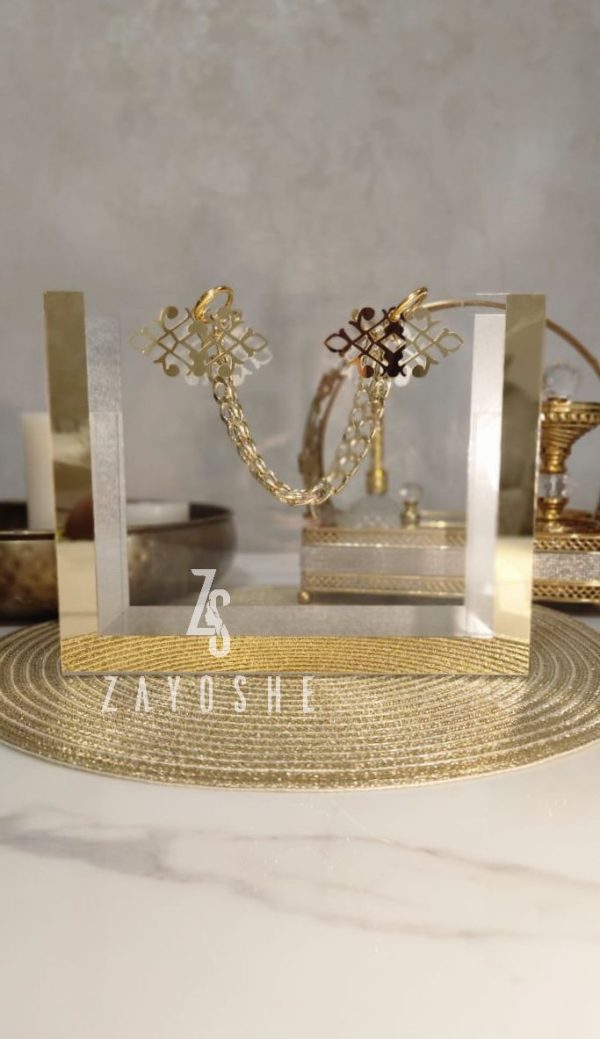 Transparent PVC Hamper Bag with Gold Border